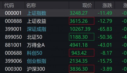 A股普跌，北证50跌超4%，传媒、房地产、有色领跌
