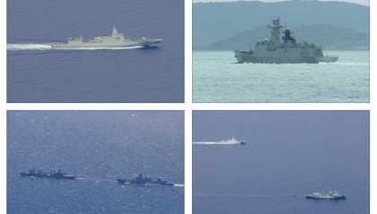 澳方放出中国军舰编队照片，我国防部日前强调：中方行动完全符合国际法