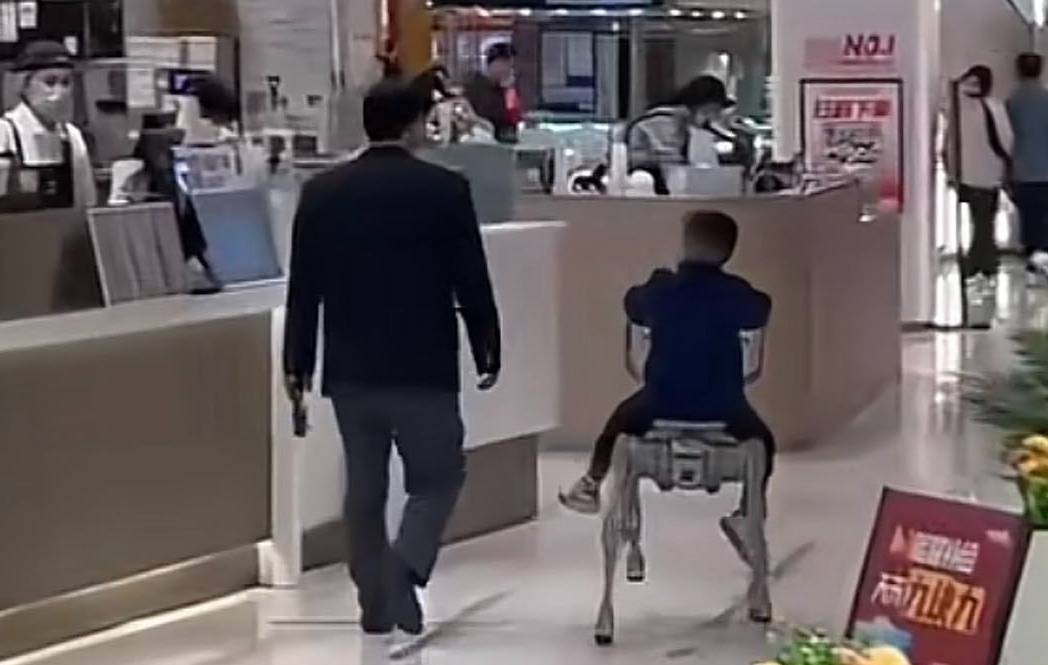武汉“小孩哥”在商场骑机器狗,售价40万元,商家:这款是工业级标准,承重力强